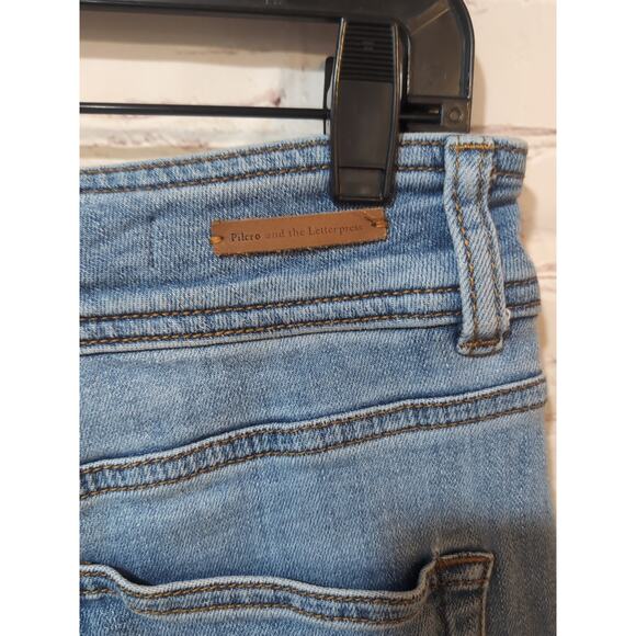 Pilcro and the Letterpress Anthropologie Pleated Wide leg Jeans Size 29 Hi Waist - Picture 12 of 14